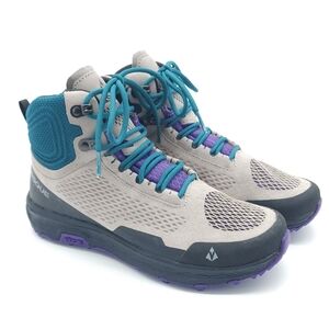Vasque Womens Breeze LT NTX Mid Drizzle Grey Waterproof Hiking Boots Size 6